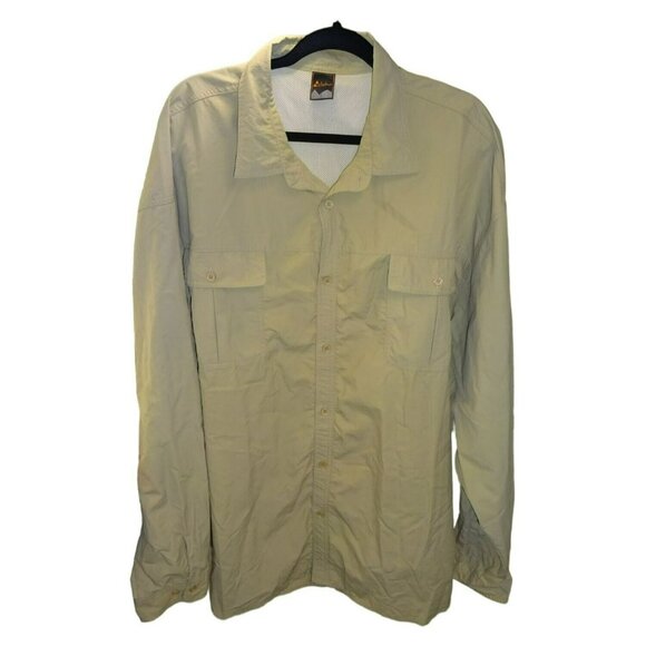 Clothin 3XL Khaki Nylon Long Sleeve Outdoor Shirt – Lightweight, Quick-Dry, UPF - Picture 1 of 8